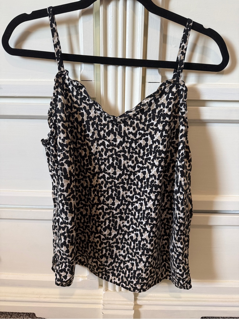 Old Navy Black & Cream Animal Print Camisole